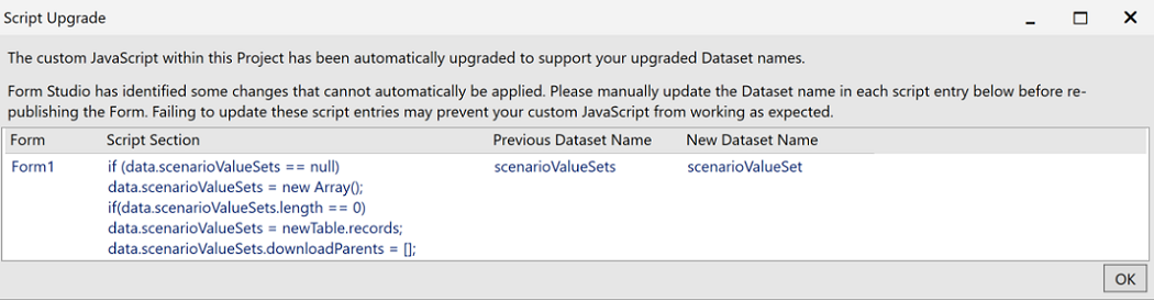 Picture showing Custom JS Updated. 